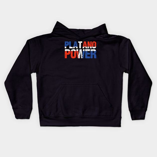 Platano Power Dominican Republic Flag Kids Hoodie by Nirvanibex